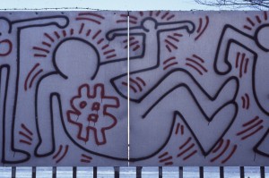 Keith Haring Artwork along FDR Drive NYC, Feb 1985
